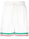 Casablanca Shorts In Seta Bianca In White