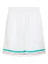 Casablanca Casa Way Drawstring-waist Track Shorts In White