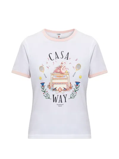 Casablanca Casa Way Graphic-print T-shirt In White