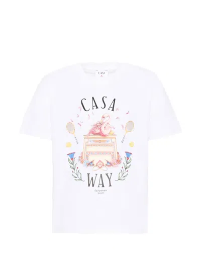 Casablanca Kids' Casa Way Graphic-print T-shirt In White