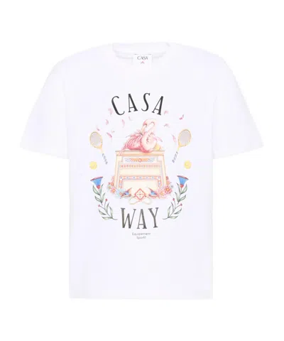 Casablanca Kids' Casa Way Graphic-print T-shirt In White
