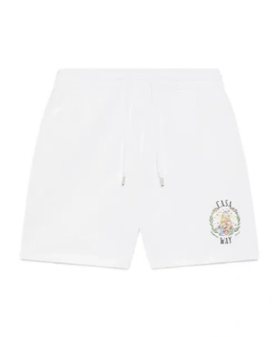 Casablanca Casa Way Drawstring Bermuda Shorts In White