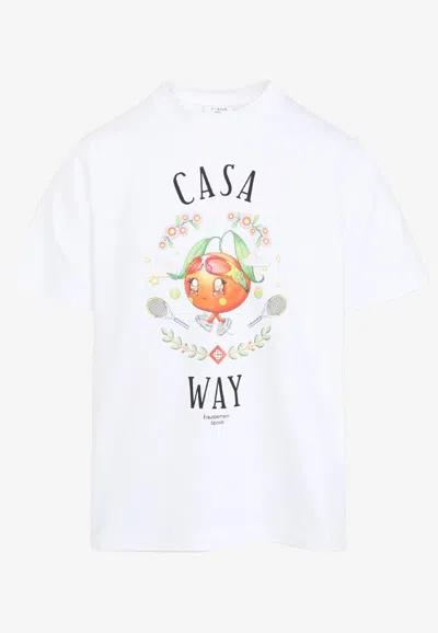 Casablanca Casa Way Kawaii T-shirt Men In White