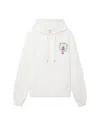 Casablanca Text Hoodie With Drawstring And Pocket In White