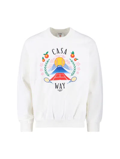 CASABLANCA "CASA WAY MOUNTAIN" LOGO SWEATSHIRT