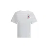 Casablanca T-shirt Girocollo Con Logo Sul Fronte In Cotone Bianca Uomo