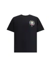 Casablanca Casa Way Mountain Printed Organic Cotton-jersey T-shirt In Black