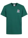 Casablanca Graphic Print Green Cotton T-shirt With Crew Neck Design In Green
