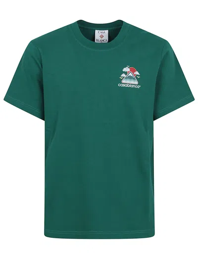 CASABLANCA CASA WAY MOUNTAIN PRINTED T-SHIRT