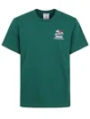 Casablanca Graphic Print Green Cotton T-shirt With Crew Neck Design In Green