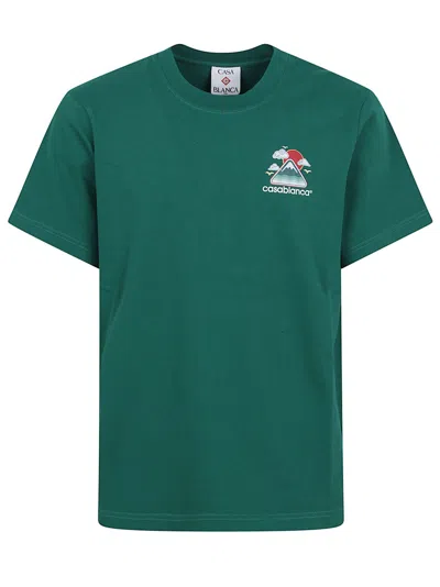 CASABLANCA CASABLANCA CASA WAY MOUNTAIN PRINTED T-SHIRT