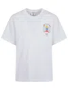 Casablanca T-shirt Girocollo Con Logo Sul Fronte In White