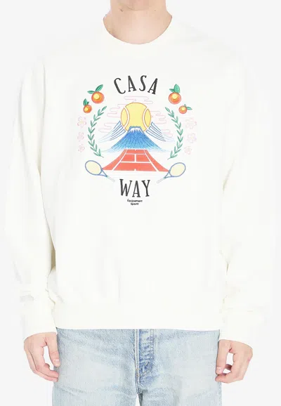 CASABLANCA CASA WAY MOUNTAIN SWEATSHIRT