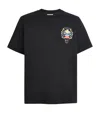 Casablanca Casa Way Mountain Printed Organic Cotton-jersey T-shirt In Black