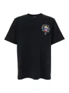 Casablanca Casa Way Mountain Printed Organic Cotton-jersey T-shirt In Black