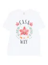 Casablanca Orchid Garden Graphic Relaxed Fit T Shirt In White
