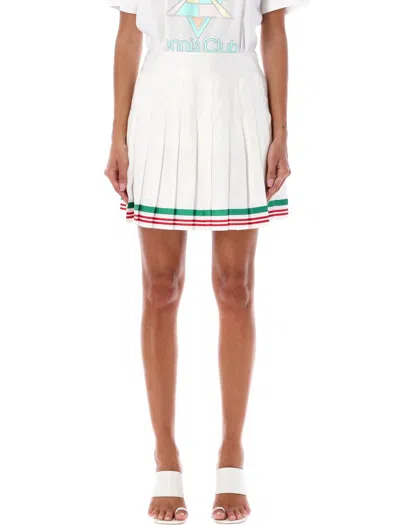 Casablanca High-waisted A-line Skirt In White