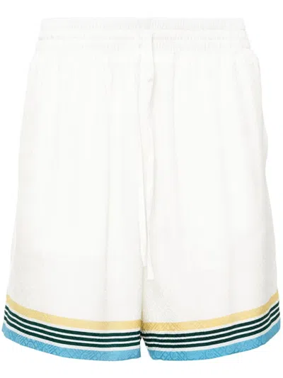 Casablanca Casa Way Shorts With Monogram In White