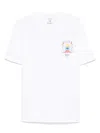Casablanca T-shirt Girocollo Con Logo Sul Fronte In Cotone Bianca Uomo
