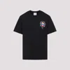 Casablanca Black Crewneck T-shirt With Logo Detail On The Front And Maxi Logo Print On The Rear In Black