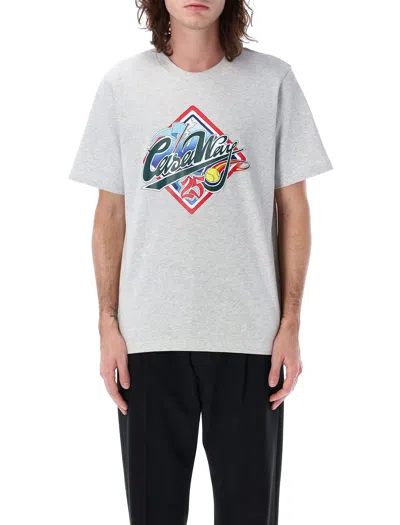 Casablanca Casa Way World Series Printed T-shirt In Grey