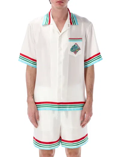 CASABLANCA CASABLANCA CASA WAY WORLD SERIES SILK SHIRT