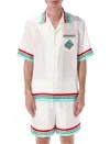 Casablanca Casa Way World Series Silk Shirt In White
