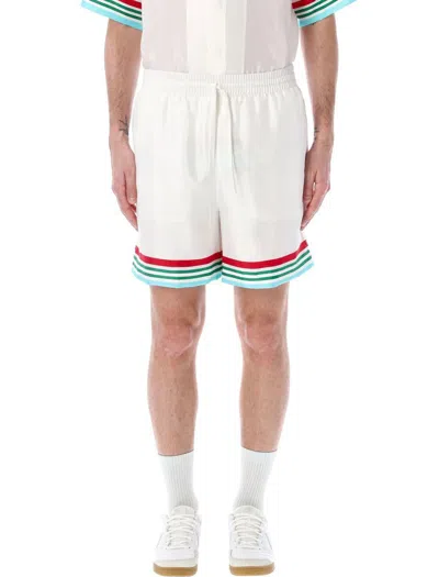 CASABLANCA CASABLANCA CASA WAY WORLD SERIES SILK SHORTS