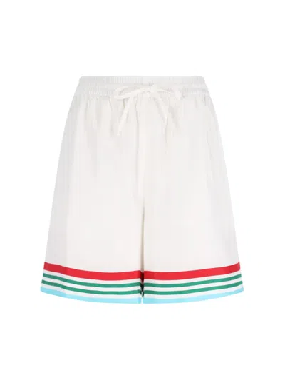 CASABLANCA 'CASA WAY WORLD SERIES' SILK SHORTS