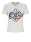 Casablanca Womens Casa Way World Series Printed Cotton-jersey T-shirt Grey