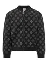 Casablanca Bomber Jacket With Ribbed Details In Black