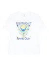 Casablanca Tennis Club Icon Short Sleeve T-shirt In White
