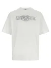 Casablanca Oversize Crew Neck T-shirt With Graphic Print In White