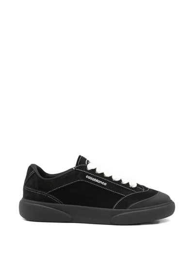 Casablanca Del Mar Contrast Stitch Sneakers In Black