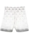 Casablanca Gray Silk Shorts With Logo