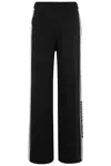 Casablanca Merino Wool Jogger Pants With Zippered Pockets In Black