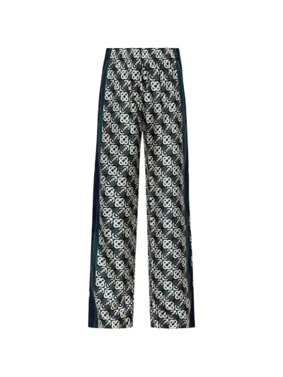 Casablanca Monogrammed Printed Trousers In Black