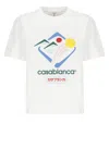 Casablanca Montagne Sportif Cropped T-shirt In White