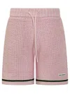 Casablanca Drawstring Polo Shorts In Pink