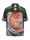 Casablanca Shirt With Multicolor Abstract Print In Black
