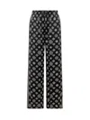 Casablanca Silk Pants With Monogram Print In Animal Print