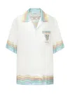 CASABLANCA CASABLANCA CASABLANCA TENNIS COURT SHIRT IN SILK