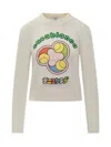 Casablanca White Sweater With Tennis Club Embroidery In White