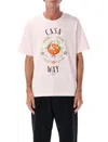 Casablanca Pale Pink Casa Way Orange Mascot T-shirt In Gold