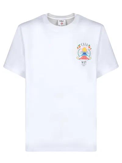 CASABLANCA CASAWAY MOUNTAIN WHITE T-SHIRT