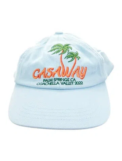 Pre-owned Casablanca Casaway Strapback Hat In Blue