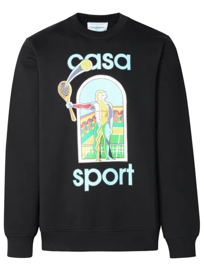 Casablanca Case Sport Graphic Printed Sweatshirt In Black