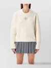 Casablanca Cashmere Blend Fleece Crewneck Top In Animal Print