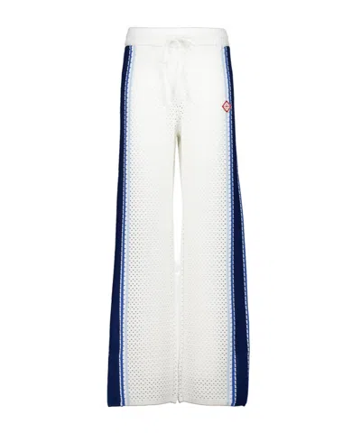 Casablanca Casual Pants With Elastic Waist In White