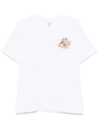 Casablanca Celebration Du Sport Printed T-shirt In White